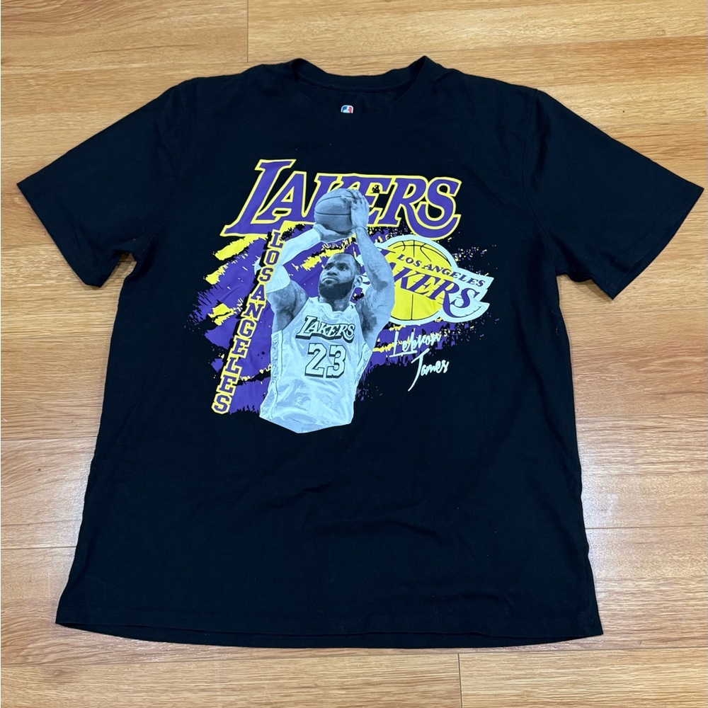 NBA Black T-Shirt with Purple and Gold Accents
